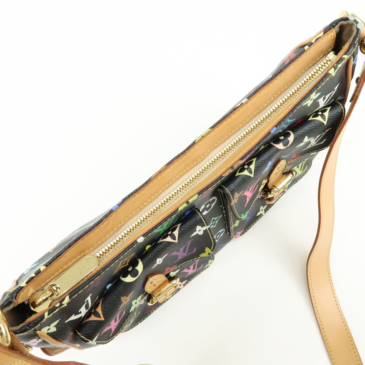 Louis Vuitton Lodge Monogram Multicolor, Black, Canvas, Handbag