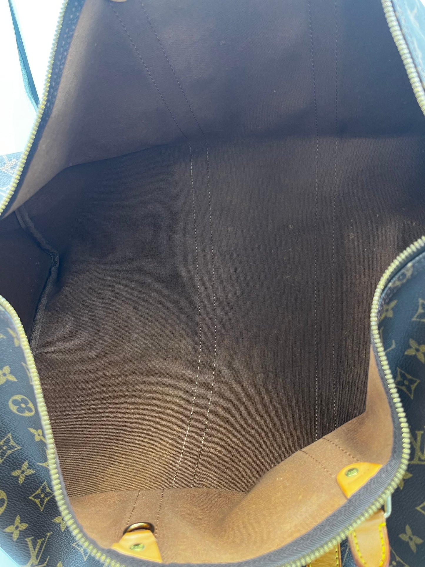 Louis Vuitton Keepall Bag Monogram Canvas, Brown, Canvas, Travel Bag