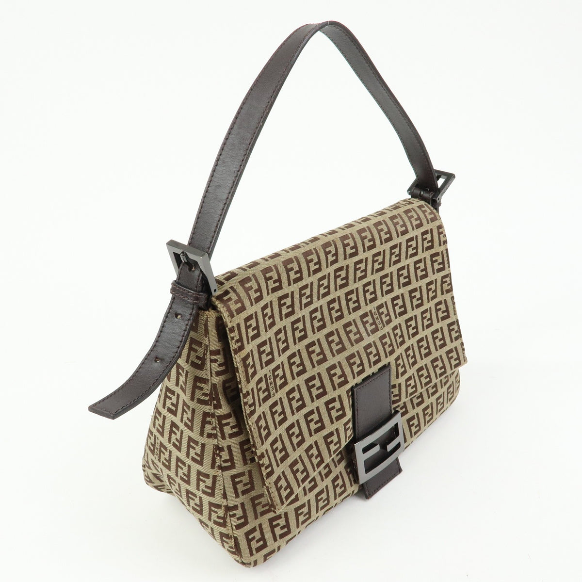 Fendi Fendi mamma baguette Jacquard Canvas, Beige, Canvas, Handbag