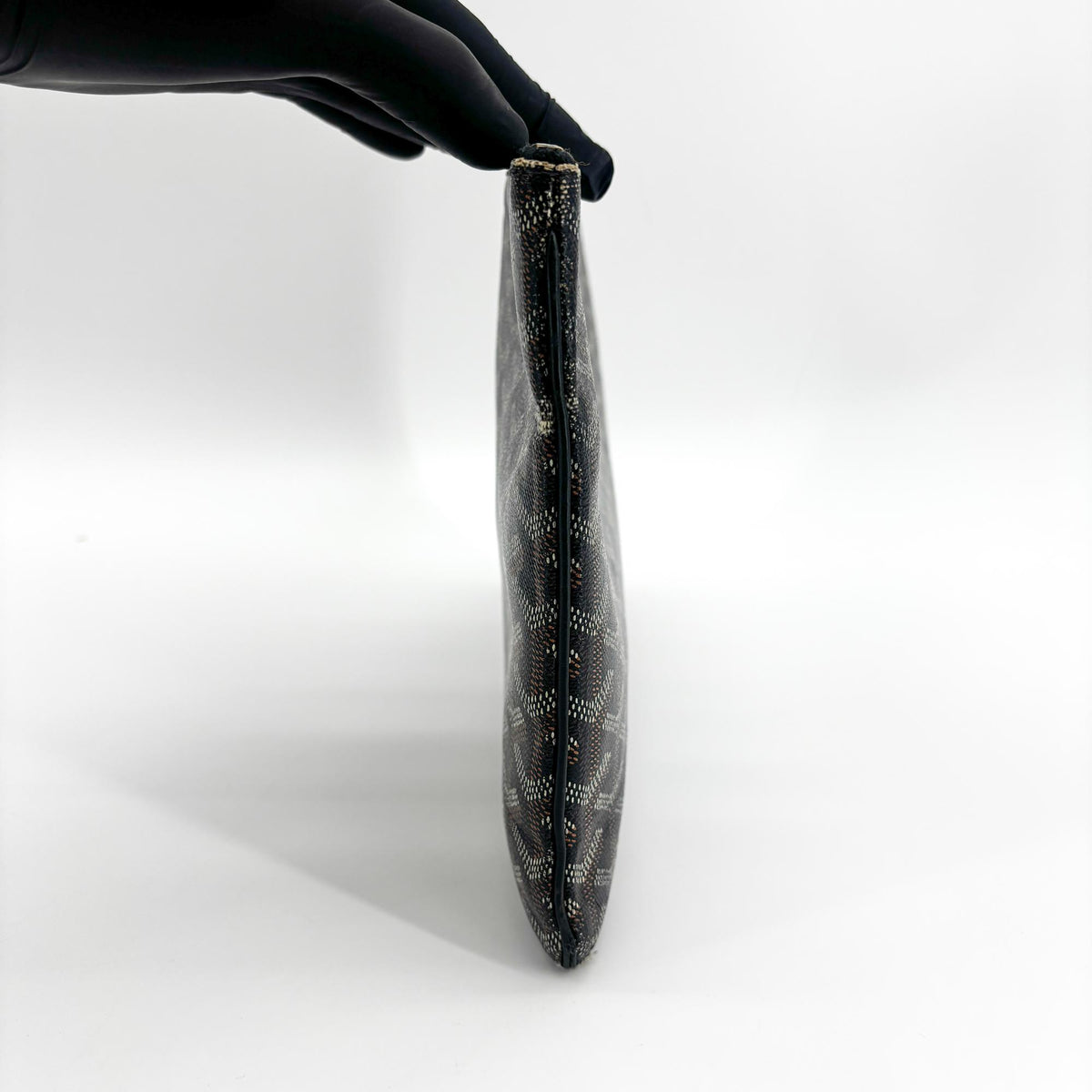 Goyard Senat Zip Coated Canvas, Black, Canvas, Clutch