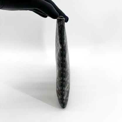 Goyard Senat Zip Coated Canvas, Black, Canvas, Clutch