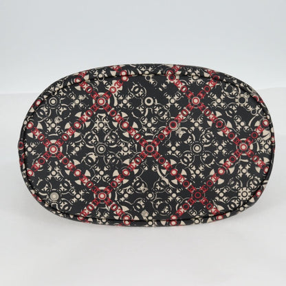 Chanel Optic Coco Bowler Printed Coated Canvas with Caviar, Black, Canvas, Handbag