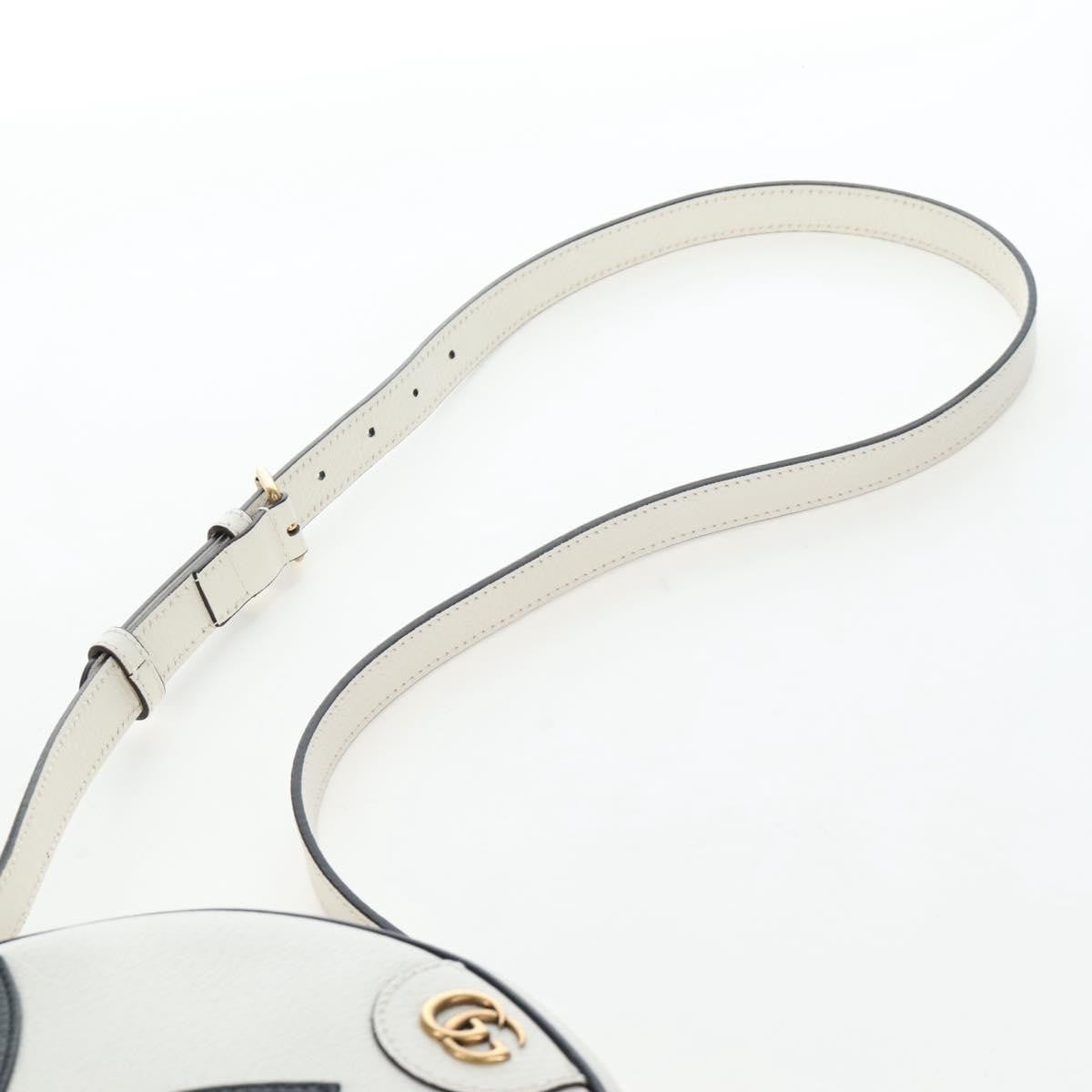 Gucci x adidas Ophidia Round Leather, White, Leather, Crossbody Bag