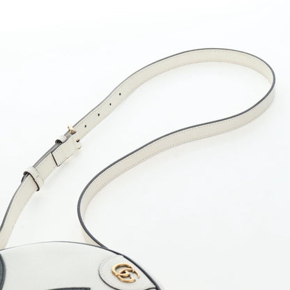 Gucci x adidas Ophidia Round Leather, White, Leather, Crossbody Bag