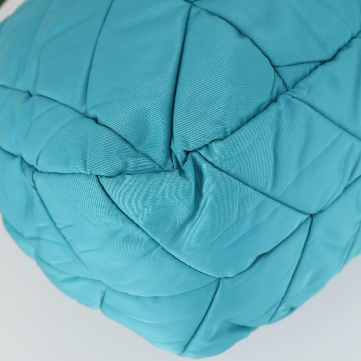 Prada Zip Hobo Chevron Tessuto, Blue, Nylon, Shoulder Bag