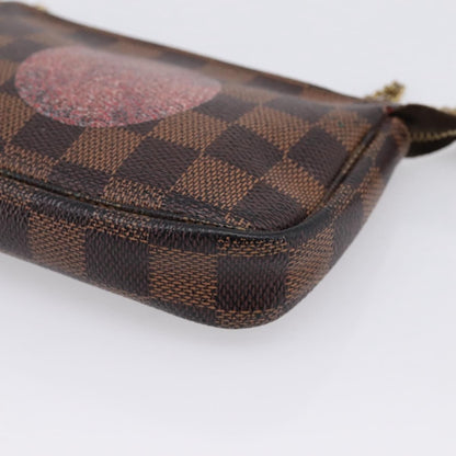 Louis Vuitton Mini pochette accessoires Damier Canvas, Brown, Canvas, Clutch