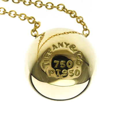 Tiffany & Co. Etoile Ball Pendant 18K Yellow Gold with Platinum and Diamonds, Gold, Yellow Gold, Necklace