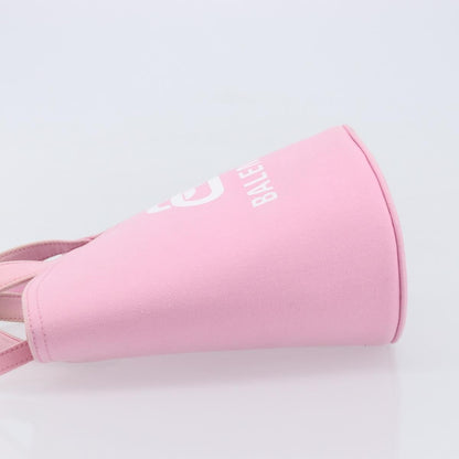 Balenciaga Wave Bucket Printed Canvas, Pink, Canvas, Tote Bag