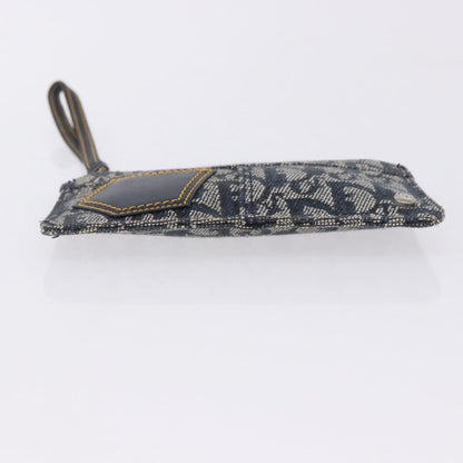 Christian Dior A5 Pouch Oblique Canvas, Navy, Canvas, Clutch