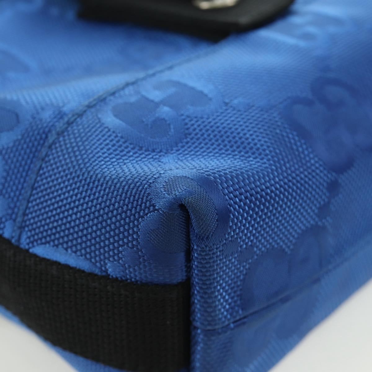 Gucci Off The Grid Buckle Messenger GG Econyl, Blue, Canvas, Handbag