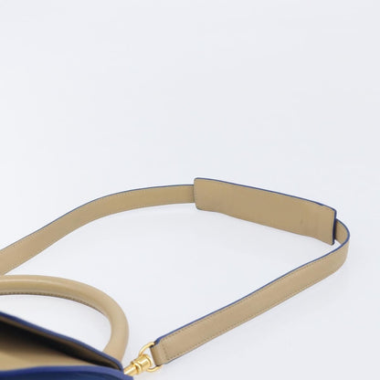Celine Trapeze Leather, Beige, Leather, Handbag
