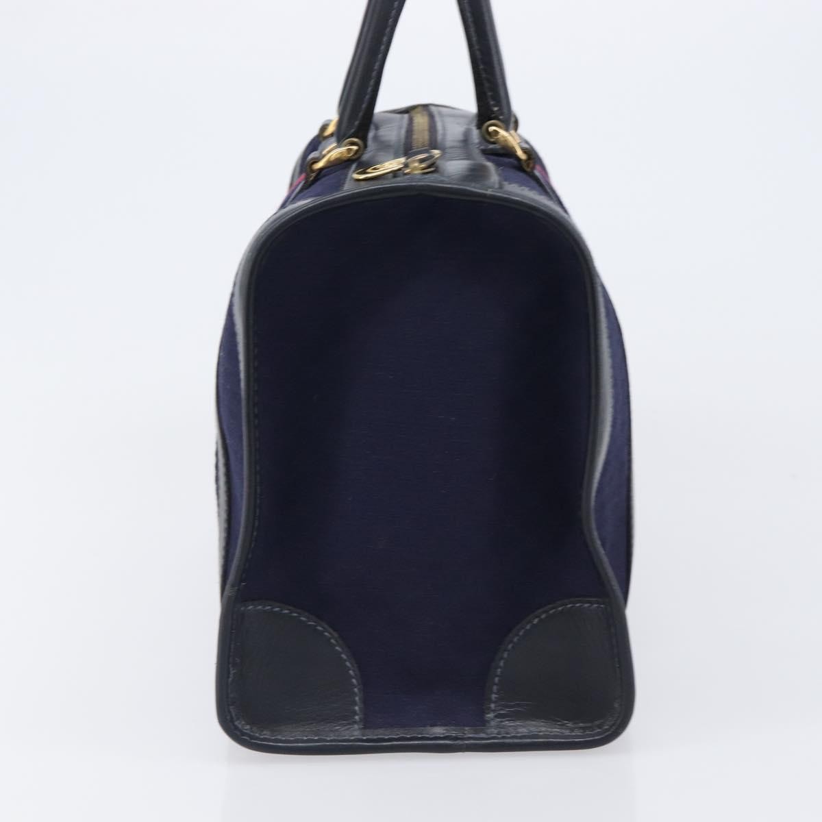 Gucci Vintage Web Boston GG Canvas, Navy, Canvas, Handbag