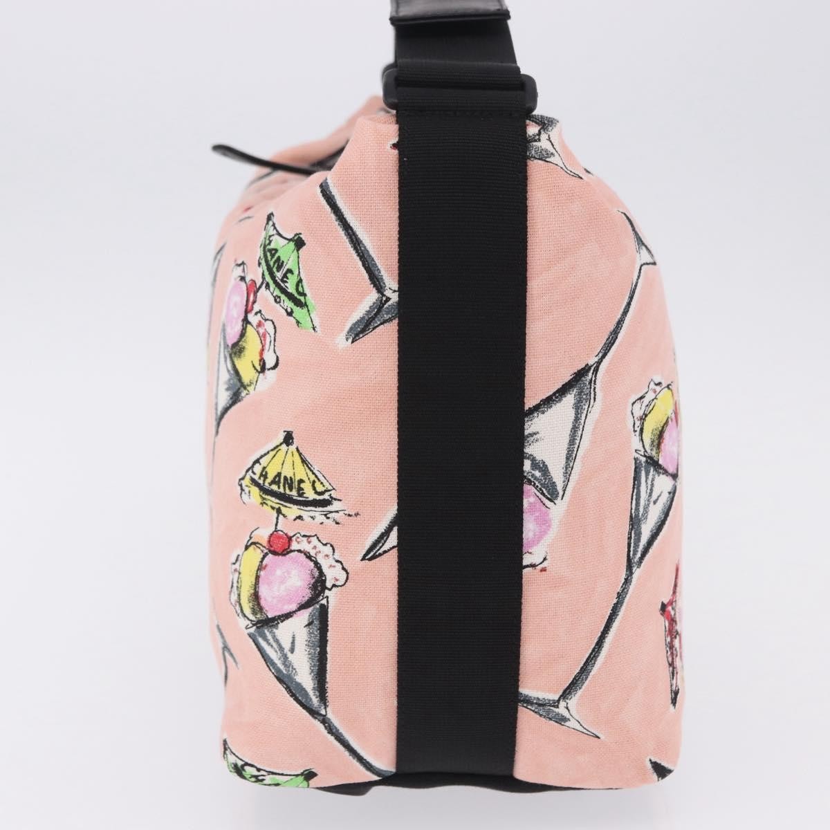 Chanel Ice Cream Sundae Printed Canvas, Pink, Canvas, Shoulder Bag
