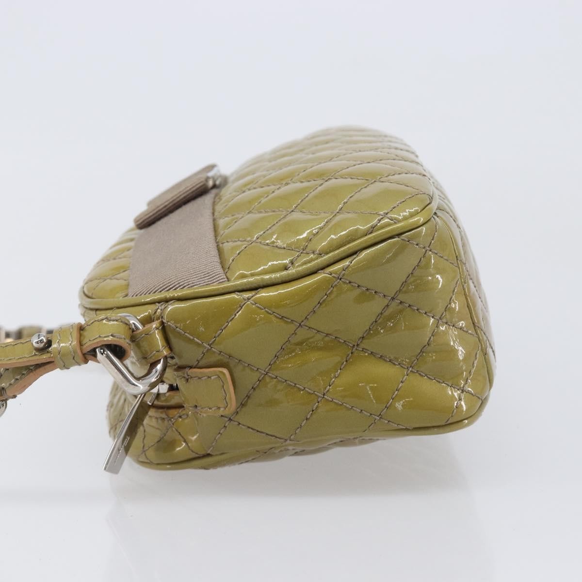 Salvatore Ferragamo Vala Patent Leather, Green, Patent Leather, Shoulder Bag