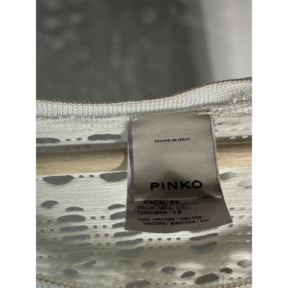 Pinko Open Knit White Top