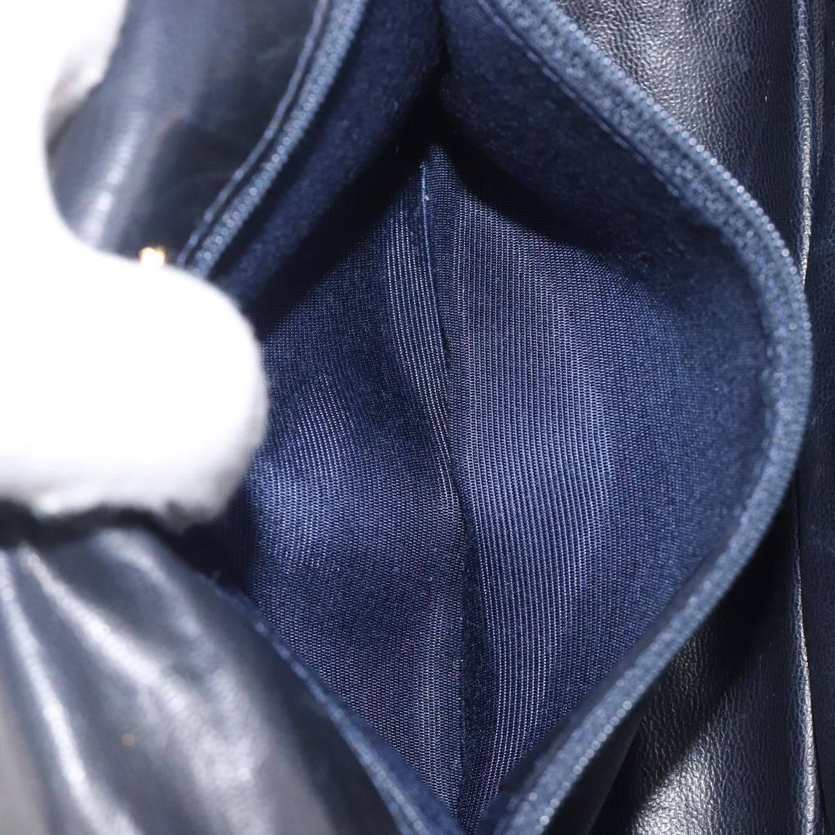 Bally Vintage Quilted Leather, Navy, Leather, Shoulder Bag