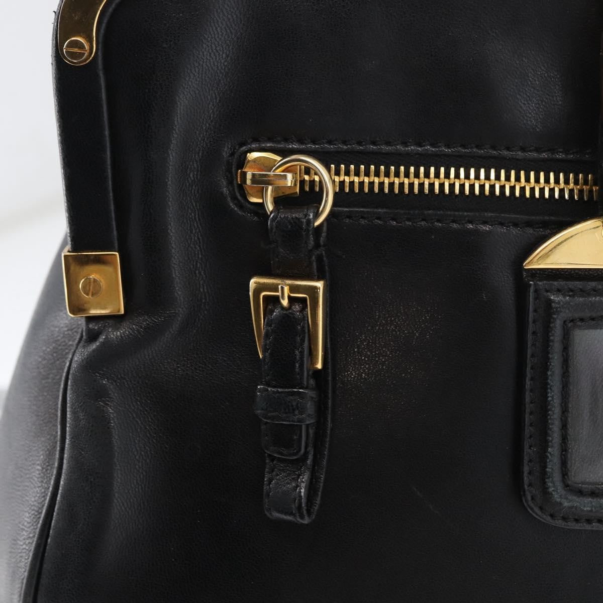 Prada Tote Leather, Black, Leather, Tote Bag