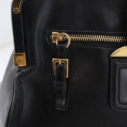 Prada Tote Leather, Black, Leather, Tote Bag