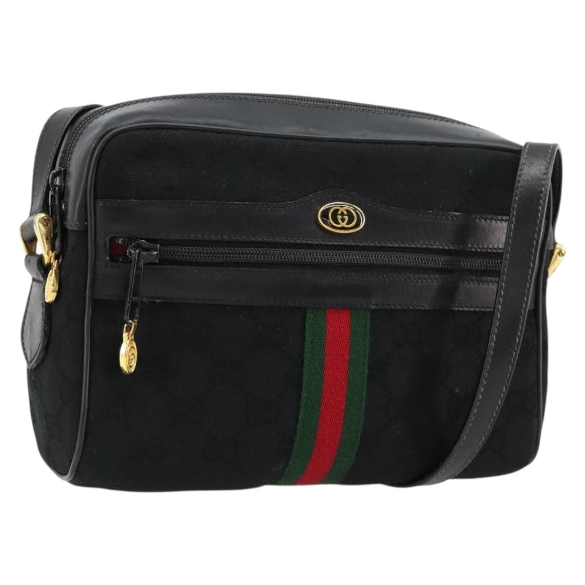 Gucci Ophidia GG Canvas, Black, Canvas, Shoulder Bag