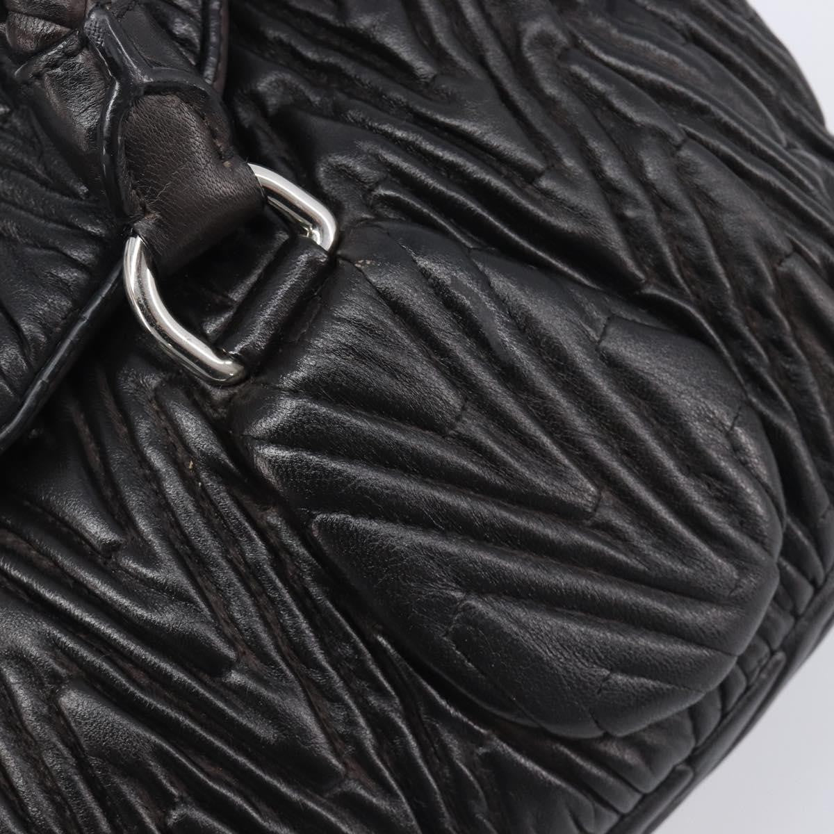 Prada Flap Chevron Nappa, Black, Leather, Shoulder Bag