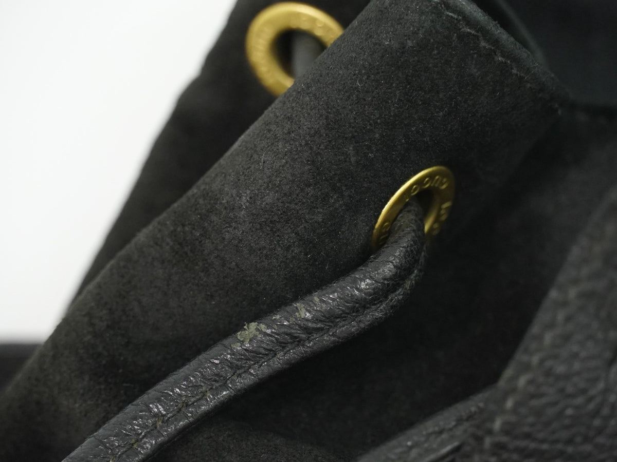 Gucci Vintage Bamboo Suede, Black, Suede, Backpack