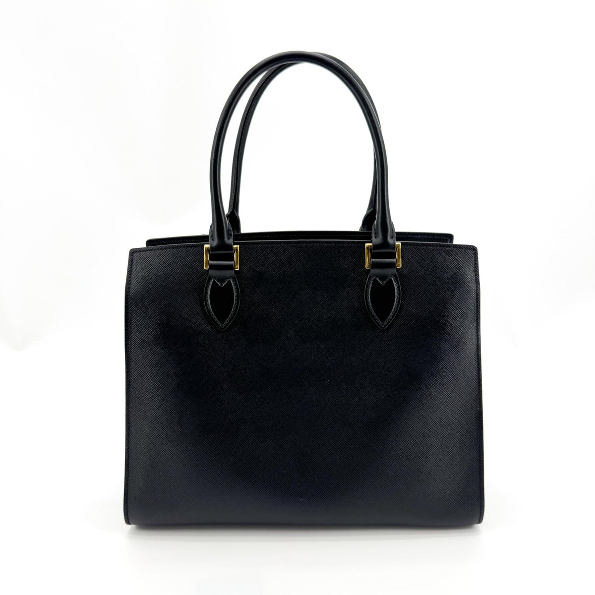 Prada saffiano tote Leather, Black, Leather, Tote Bag