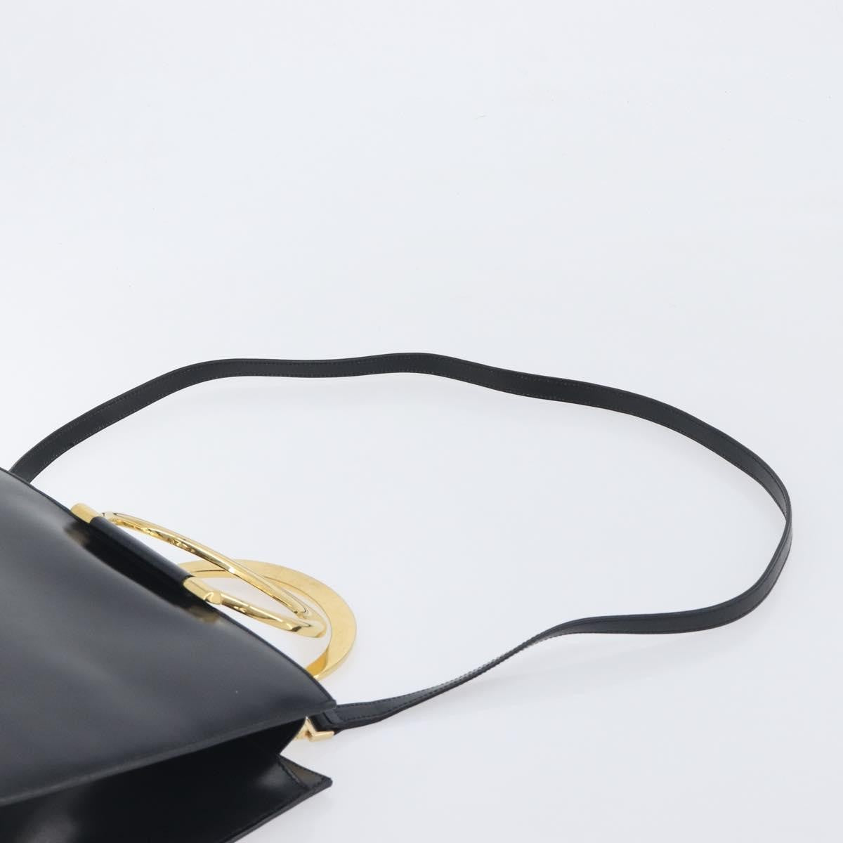 Celine Top Handle Leather, Black, Leather, Handbag