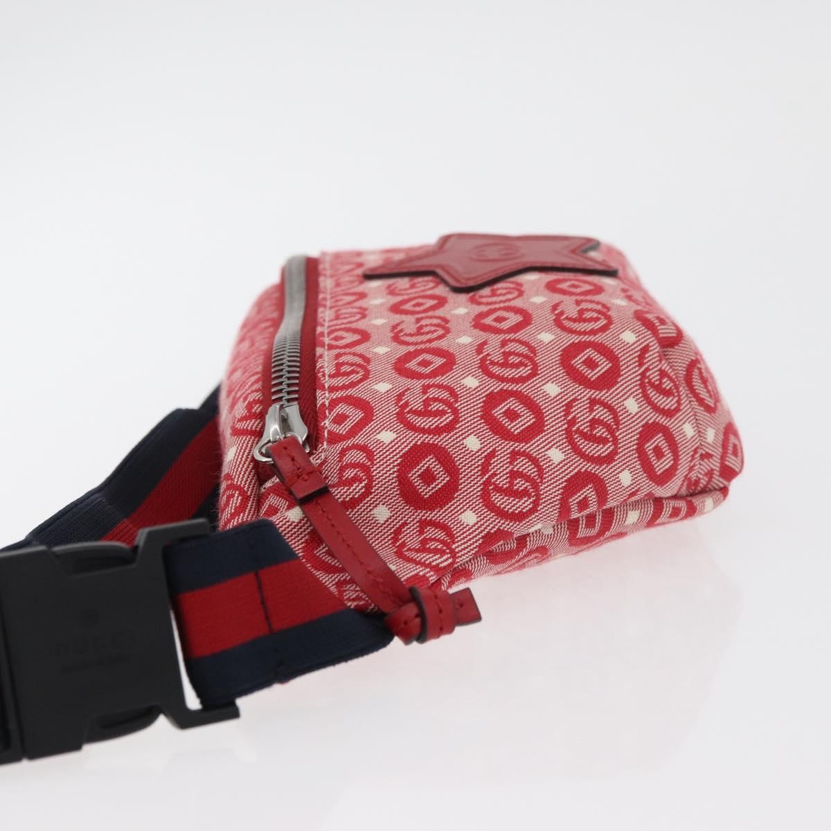 Gucci Children's Belt Printed Coated Canvas, Red, Canvas, Handbag
