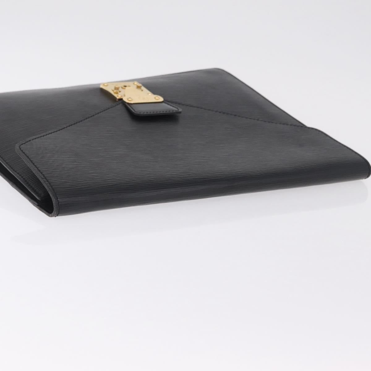 Louis Vuitton Porte-Documents Senateur Epi Leather, Black, Leather, Handbag
