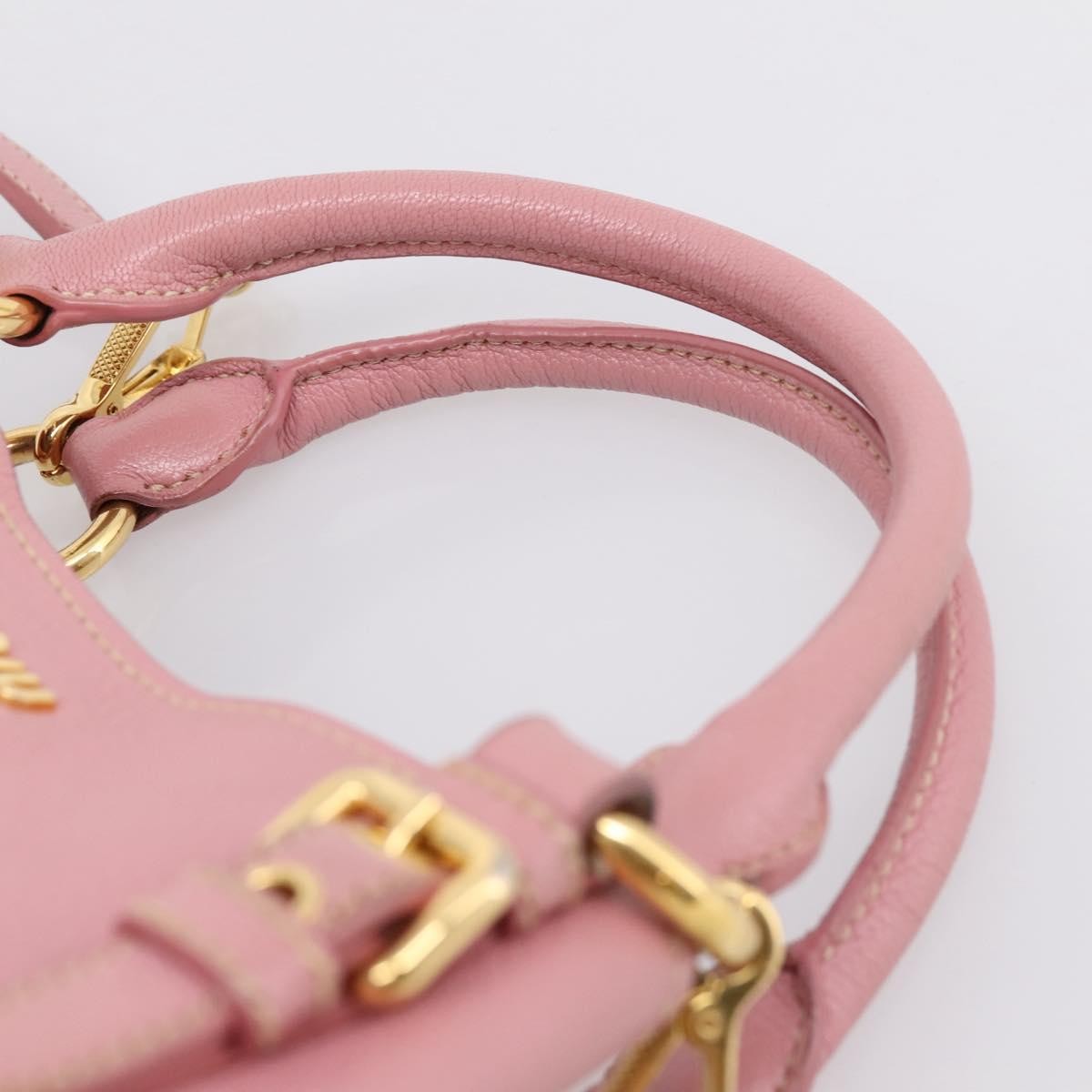 Miu Miu Madras Convertible Leather, Pink, Leather, Tote Bag