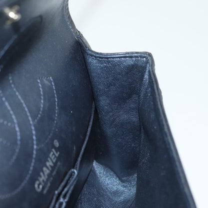 Chanel Hybrid Reissue Double Flap Bag Quilted Lambskin, NAVY, LEATHER, Shoulder bag