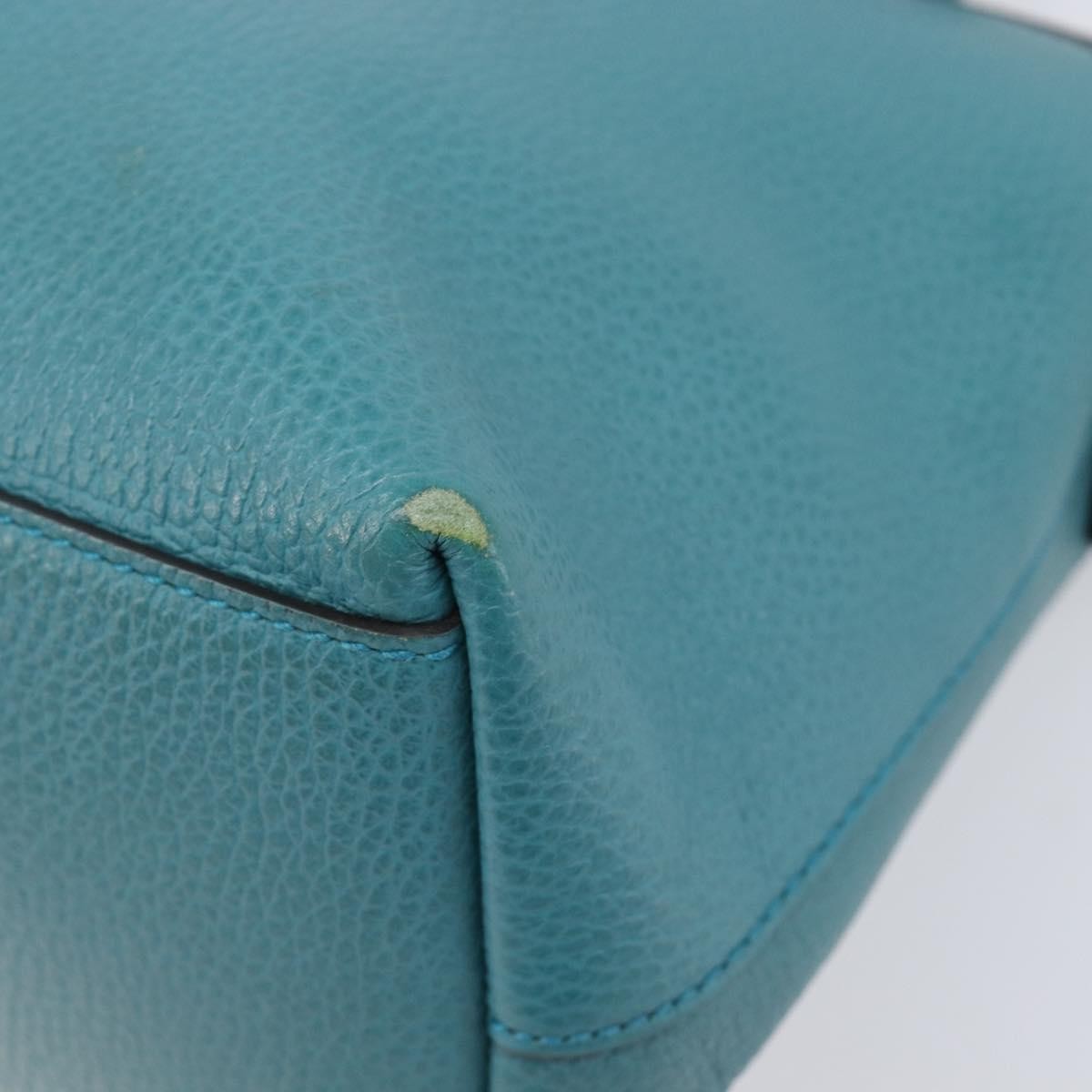 Gucci GG Charm Convertible Dome Satchel Leather, Blue, Leather, Handbag