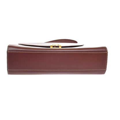 Cartier Must Line Leather, Burgundy, Leather, Handbag