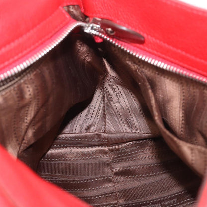 Salvatore Ferragamo Sofia Satchel Grainy Leather, Red, Leather, Handbag