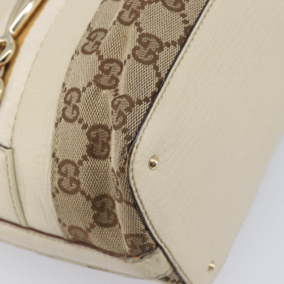 Gucci Horsebit Handle GG Canvas, Beige, Canvas, Tote Bag