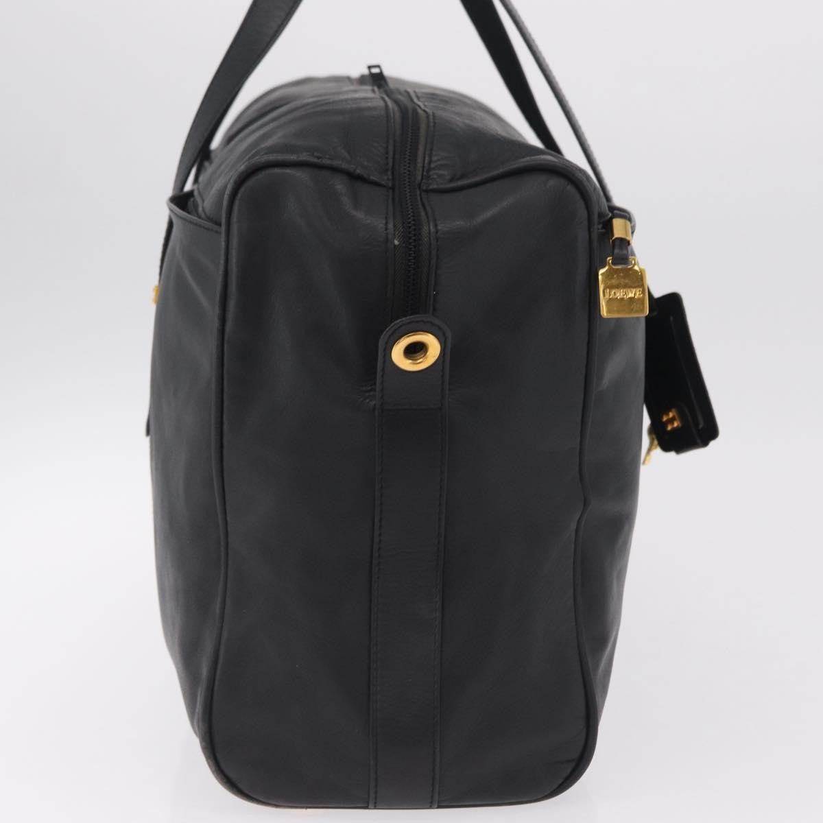 Loewe Travel Line Boston, Black, Leather, Travel Bag