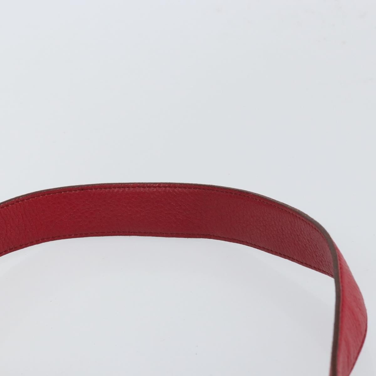 Salvatore Ferragamo Gancini Leather, Red, Leather, Shoulder Bag
