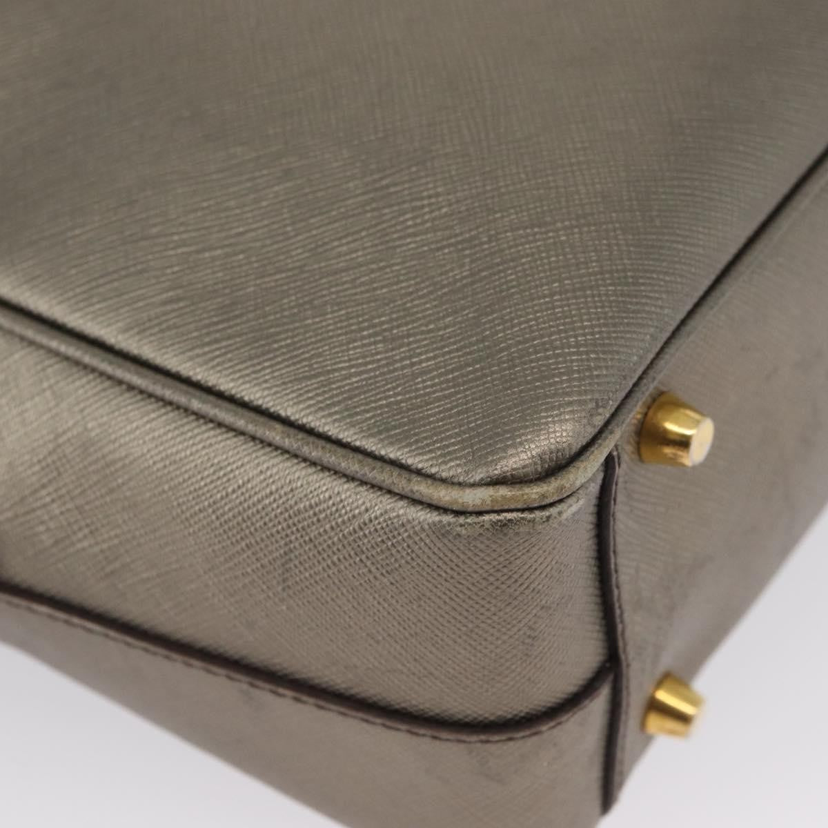 Prada Bauletto Saffiano Leather, Gold, Leather, Handbag