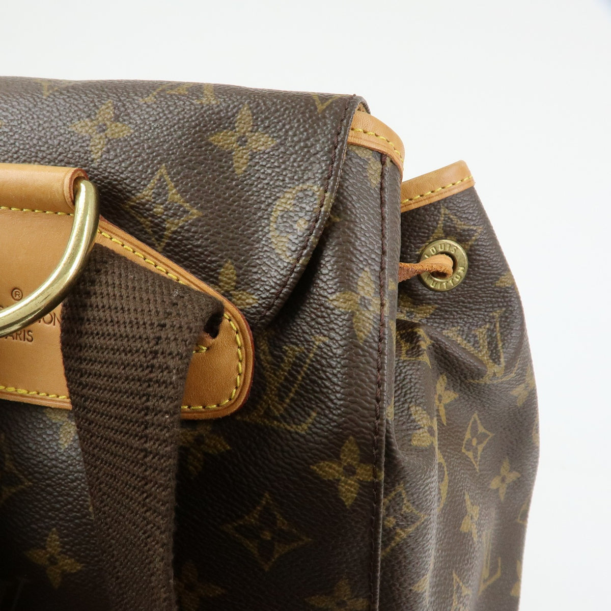 Louis Vuitton Vintage Montsouris Monogram Canvas, Brown, Canvas, Backpack