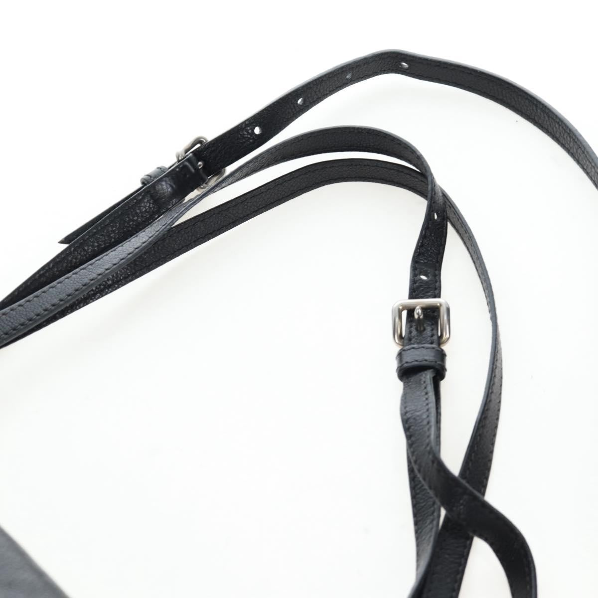 Prada Etiquette Flap Studded Glace Calfskin, Black, Leather, Handbag