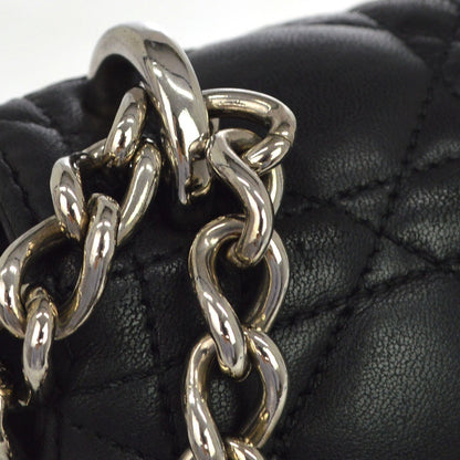 Christian Dior black cannage Leather, Black, Leather, Shoulder Bag