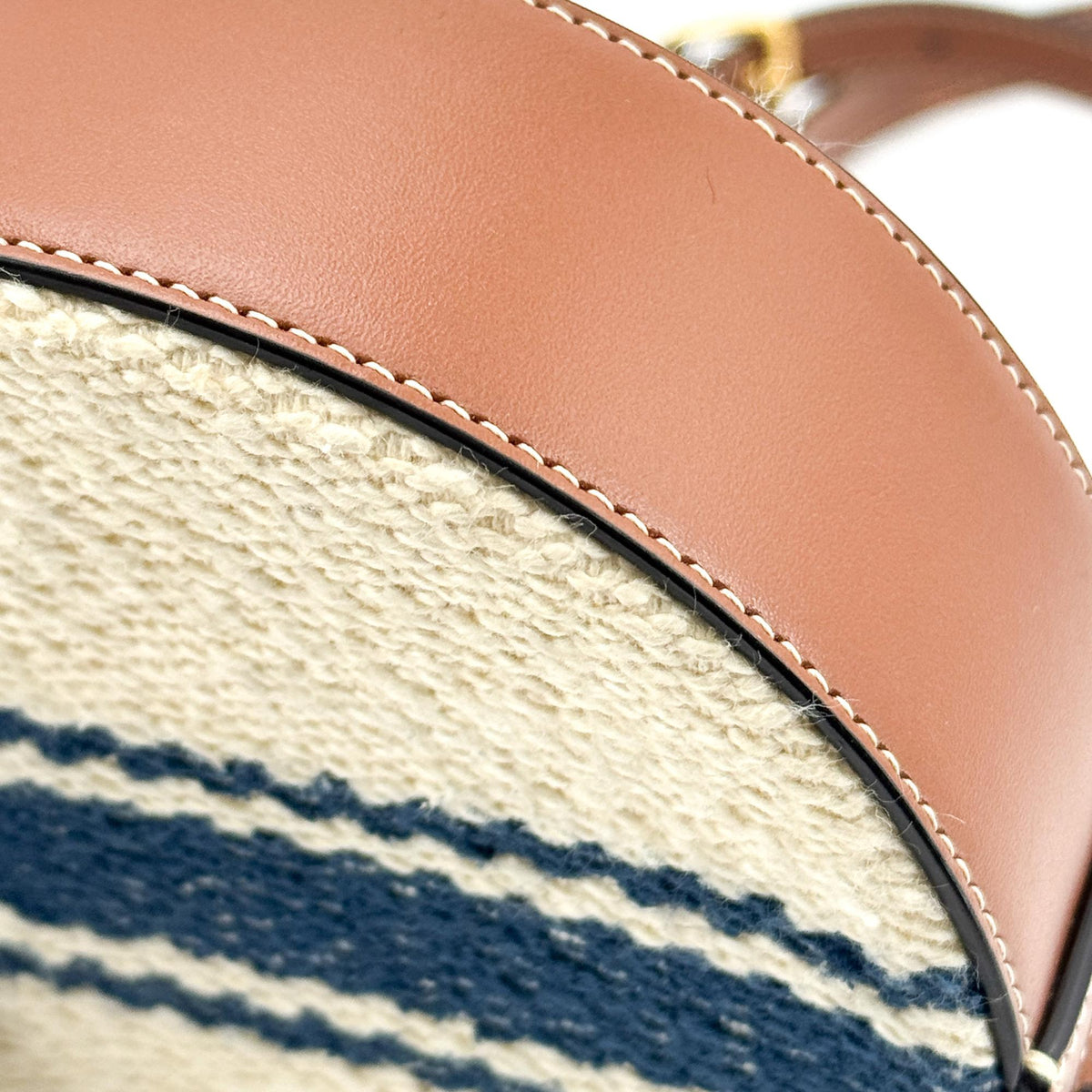 Celine triomphe tambour textile, Navy, Textile, Clutch