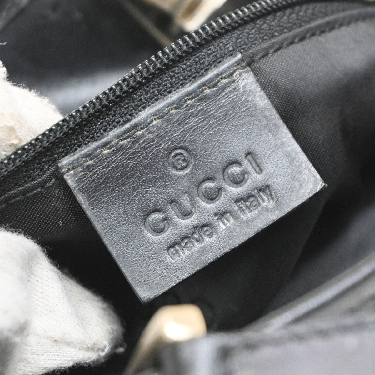 Gucci Vintage Bucket Shopping GG Canvas, Black, Canvas, Tote Bag