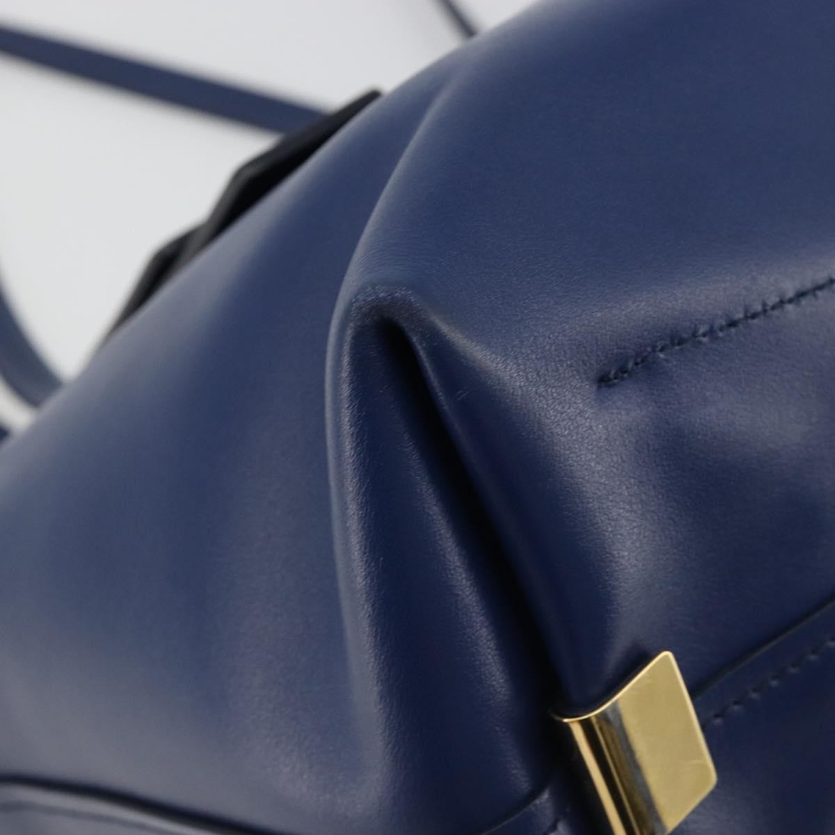 Chloe C Zipped Leather, Blue, Leather, Tote Bag