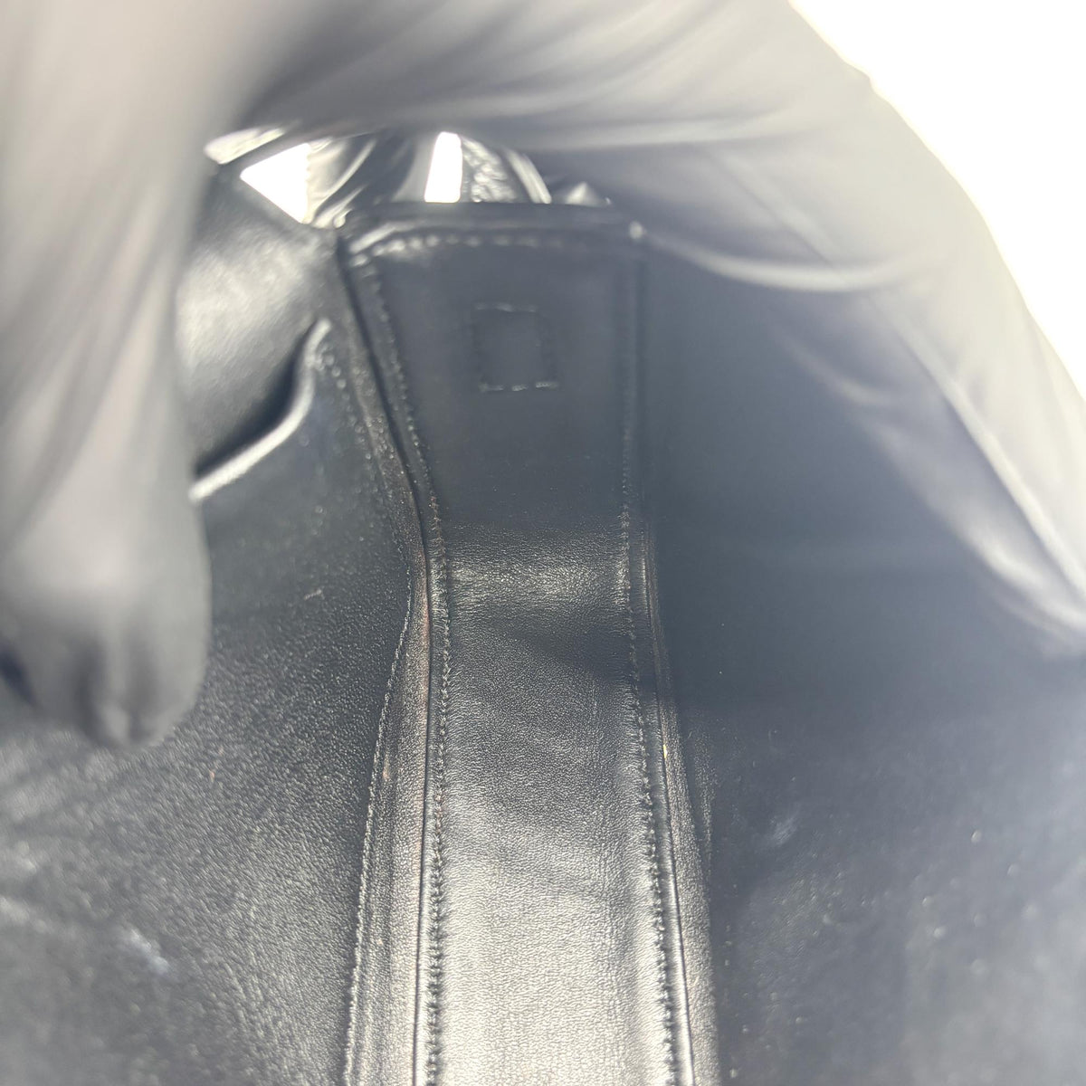 Celine Triomphe East-West Smooth Calfskin, Black, Leather, Shoulder Bag