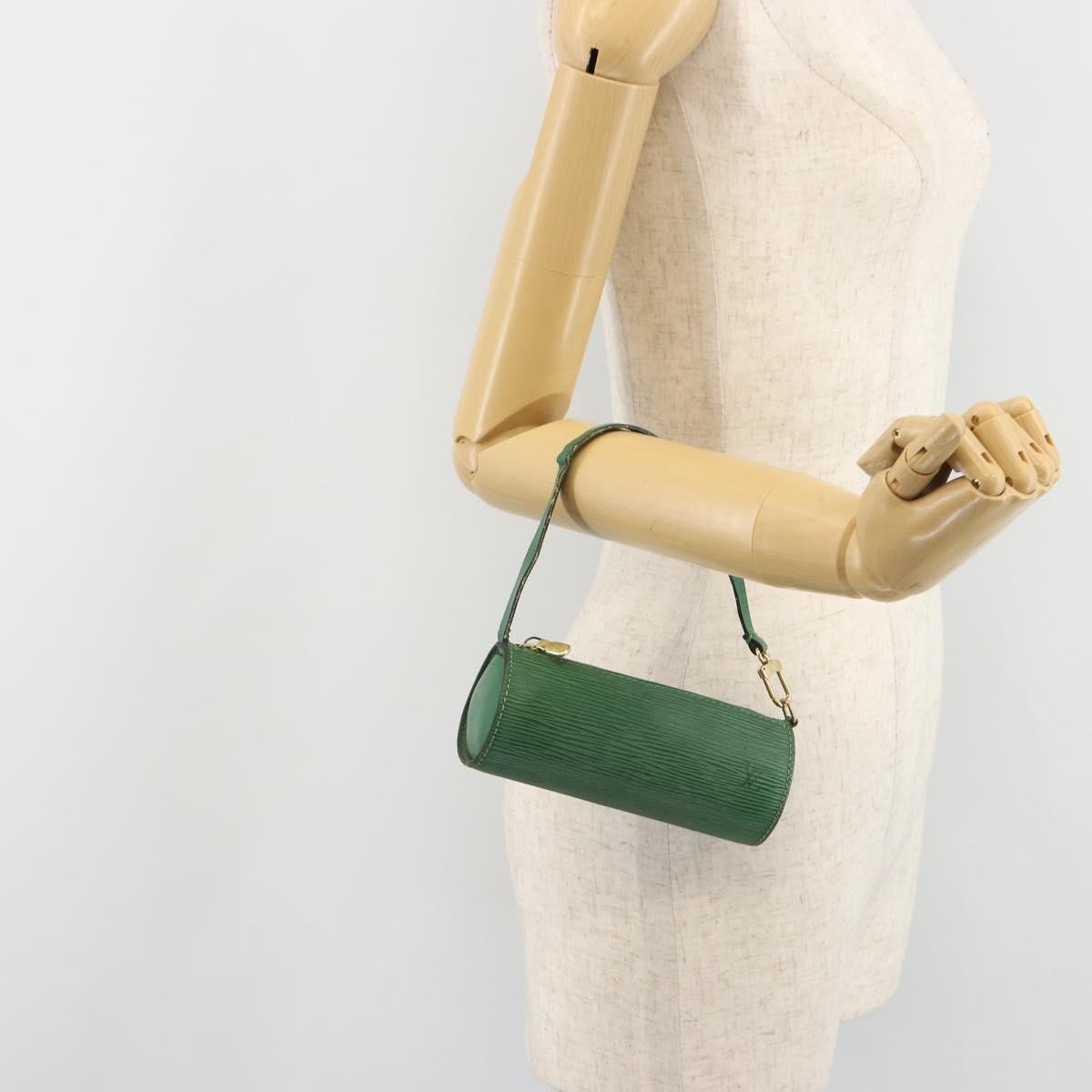 Louis Vuitton Soufflot Pochette Epi Leather, Green, Leather, Clutch