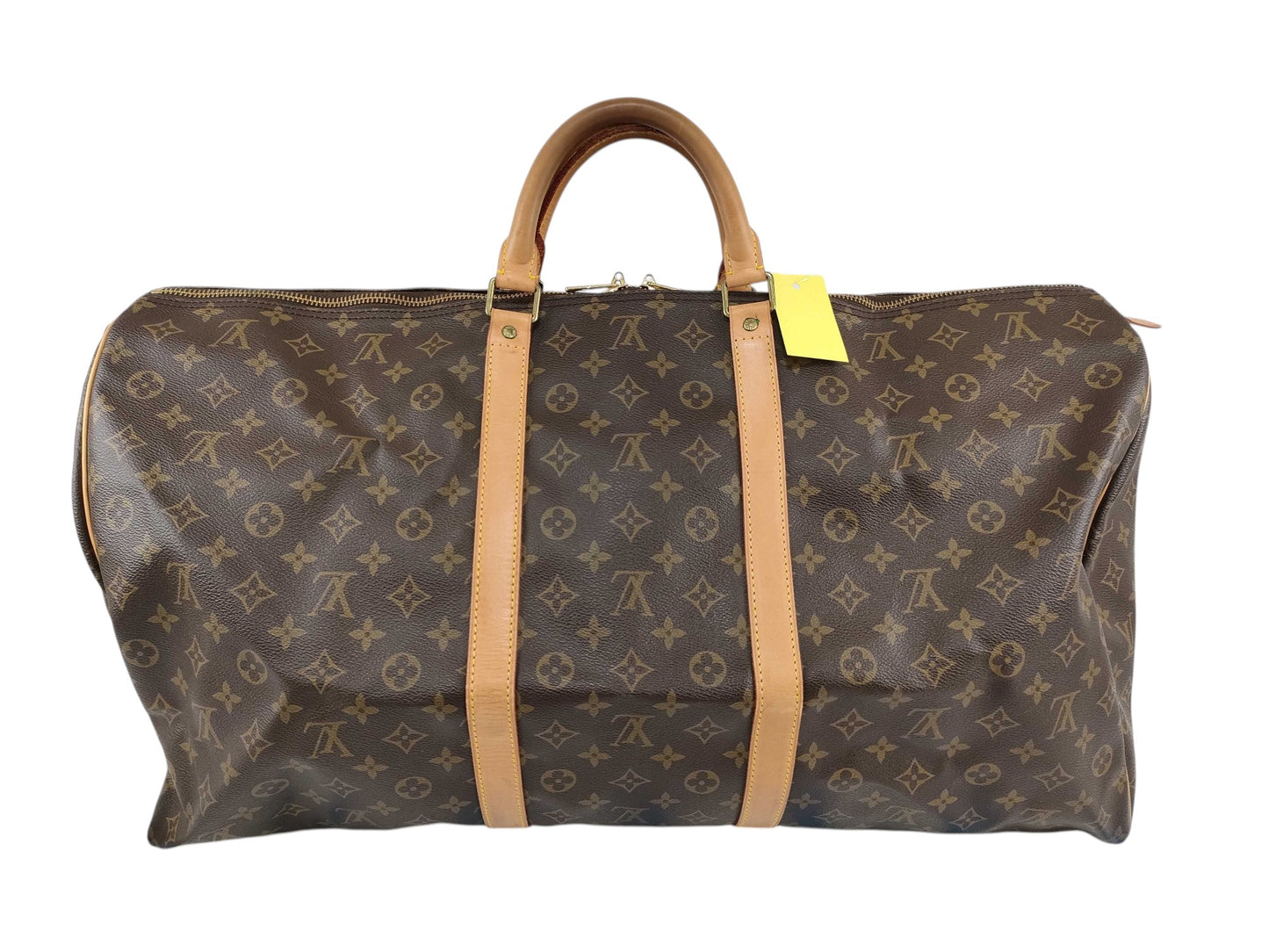 Louis Vuitton Keepall Bag Monogram Canvas, Brown, Leather, Travel Bag