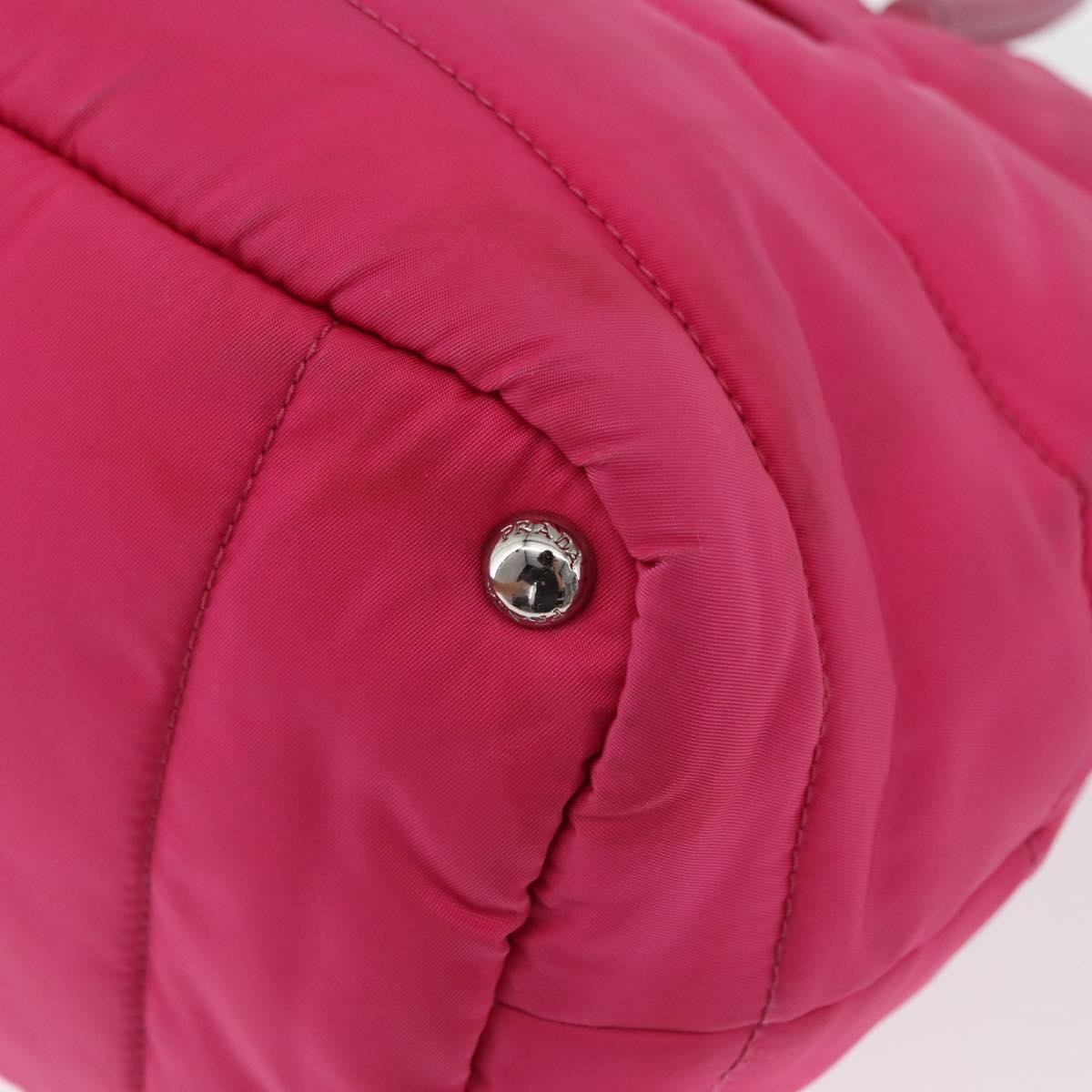 Prada Bomber Tessuto, Pink, Nylon, Tote Bag