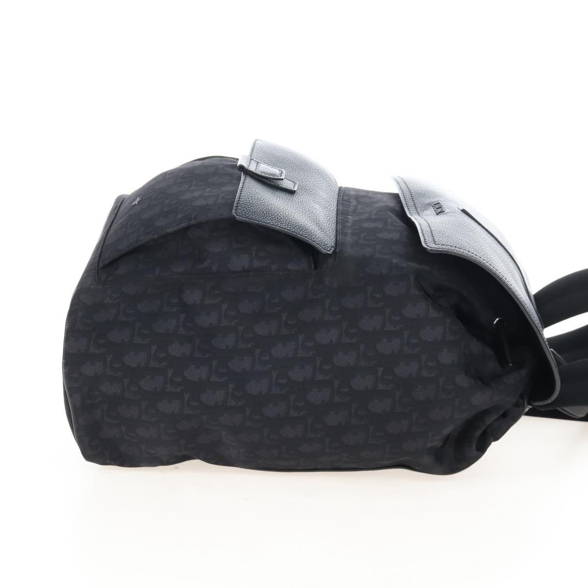 Christian Dior Motion Oblique Canvas with Leather, Black, Canvas, Backpack