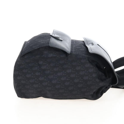 Christian Dior Motion Oblique Canvas with Leather, Black, Canvas, Backpack